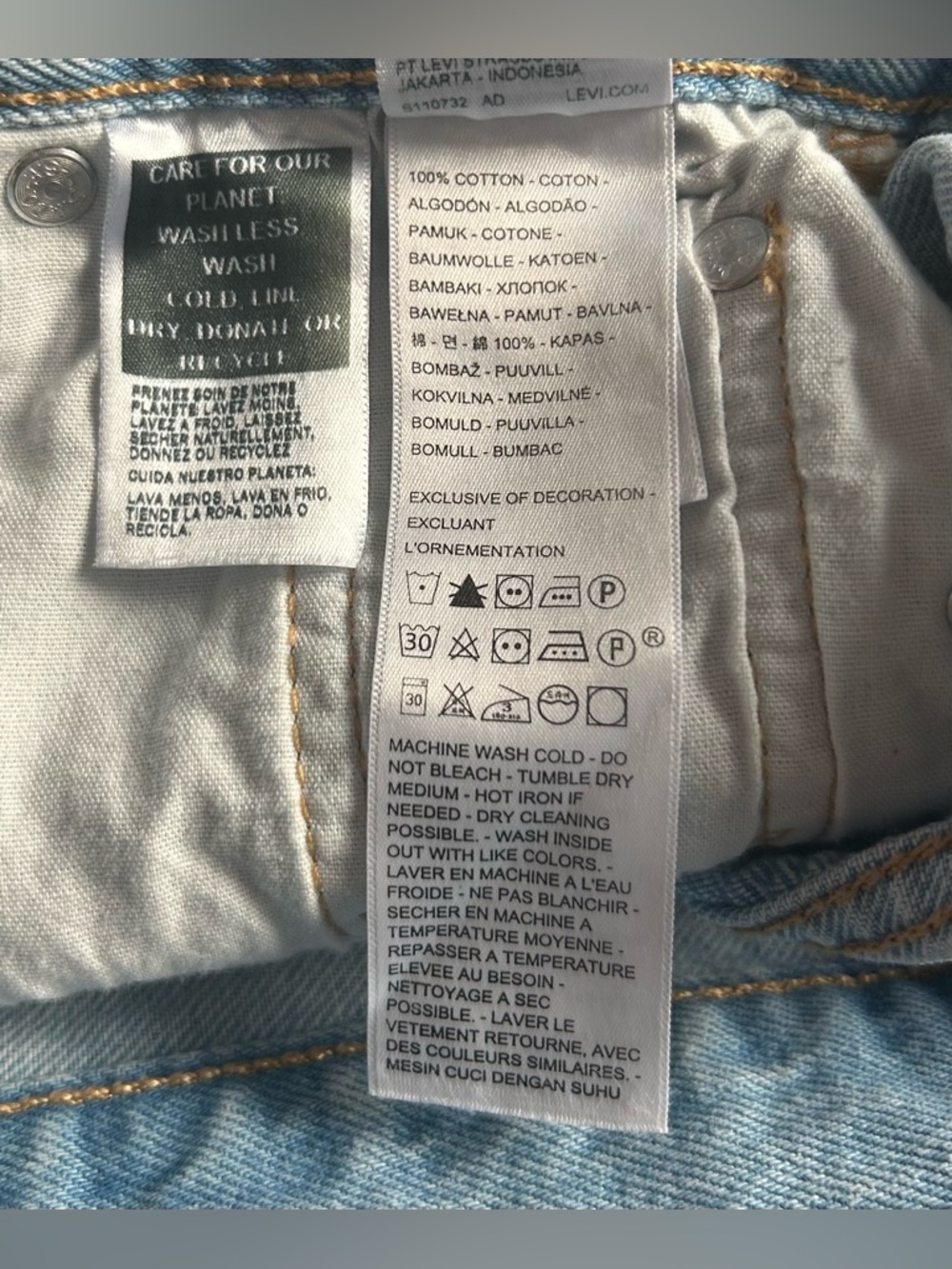 Levi's Premium High Rise Distressed Denim Cutoff Shorts - Picture 7 of 7